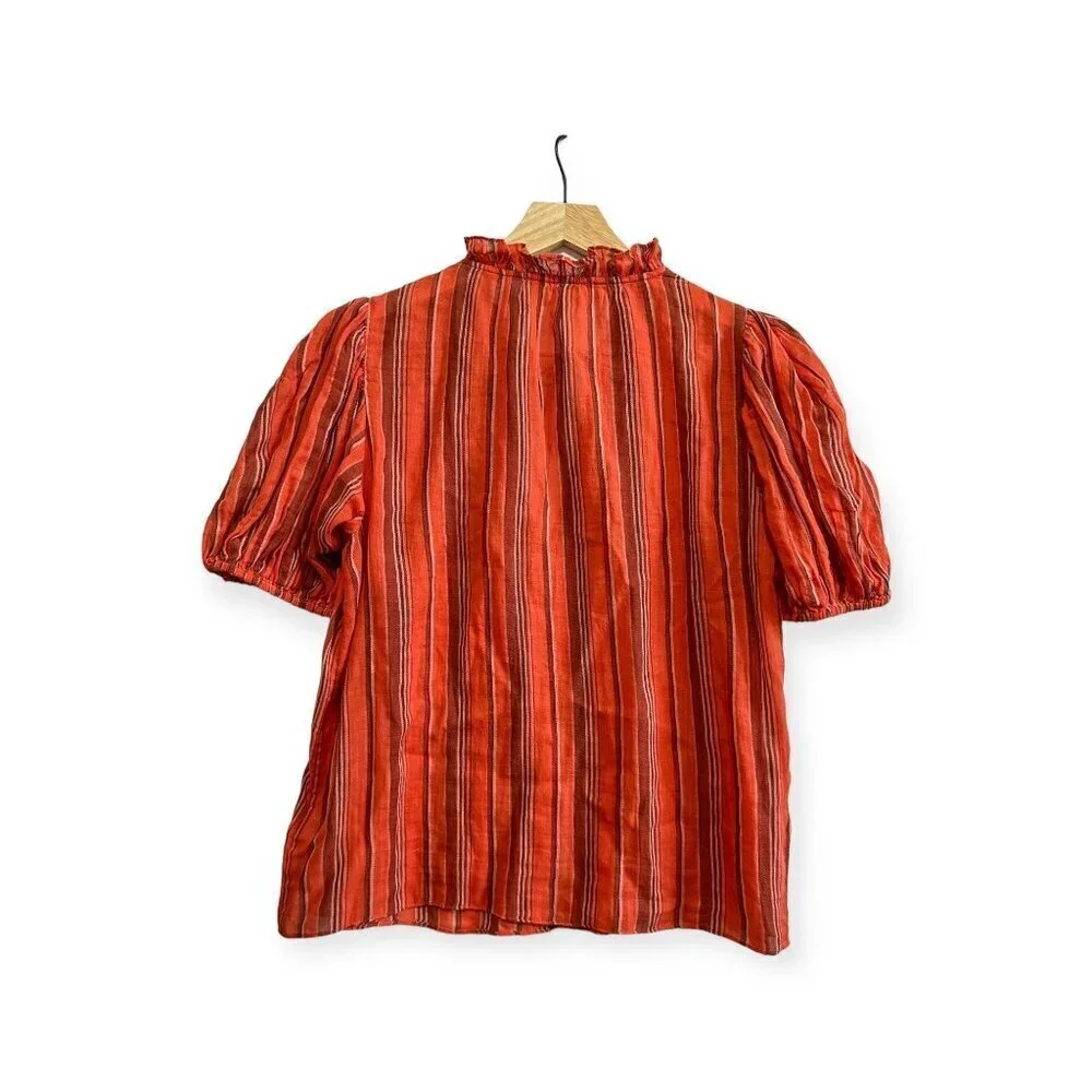 Ulla Johnson Oona Blouse, puff sleeves, Size 2